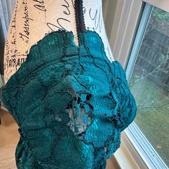 Betsy Johnson Emerald Green Lace Cocktail Dress - Picture 4 of 8